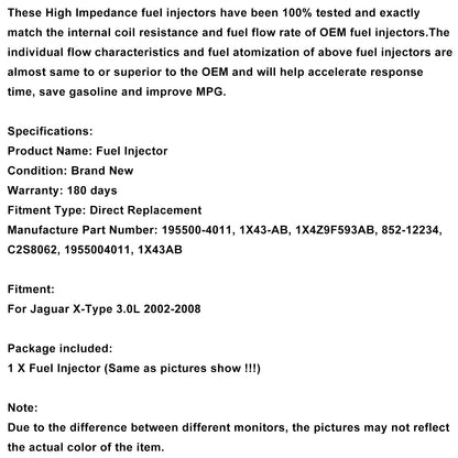 Iniettore di carburante 1X43-AB 1955004011 per Jaguar X-Type 3.0L V6 2.5L 2002-2008
