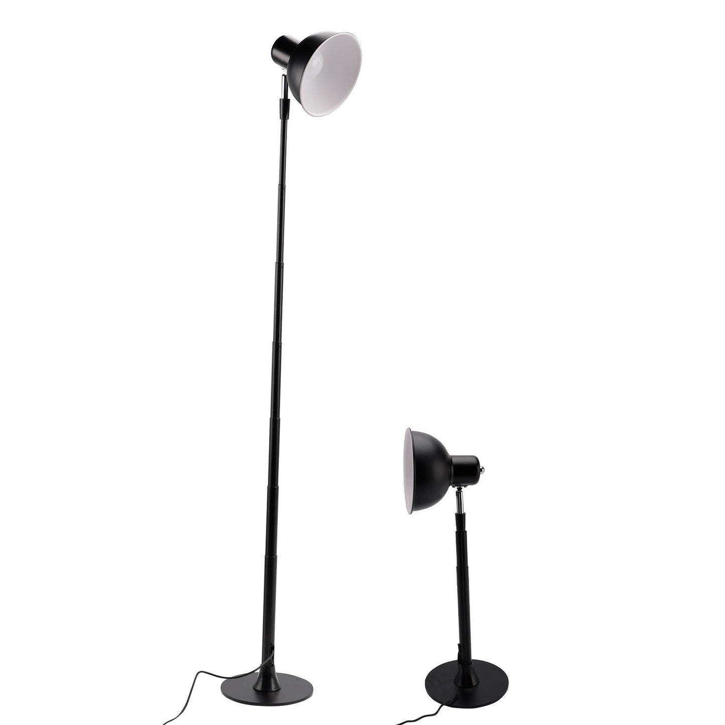 Lampada da terra e da tavolo a LED regolabile in noce, dimmerabile per camera da letto/ufficio, 3 colori