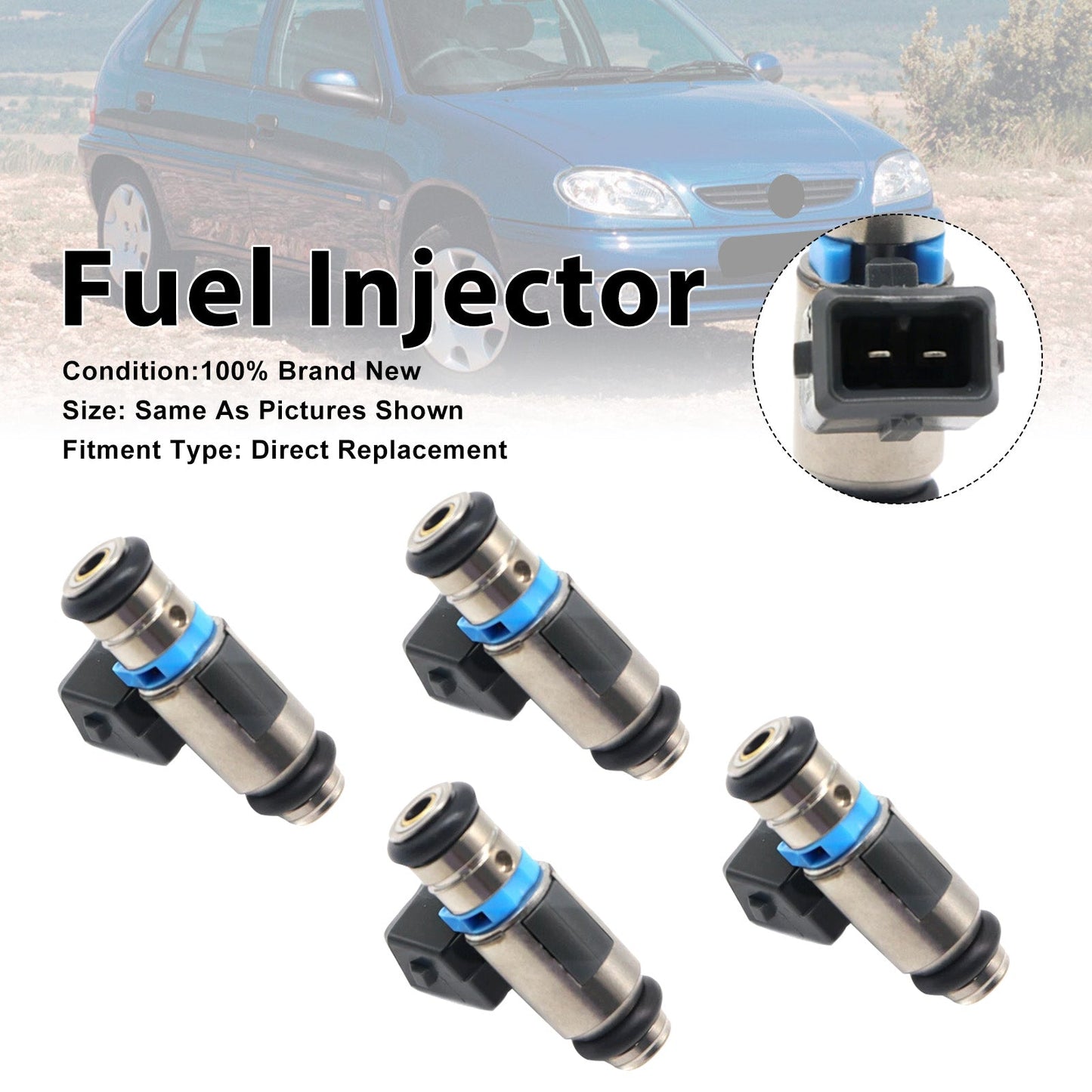 4 iniettori di carburante per Fiat Coupé 175 1996-2000 Stilo 192 2001-2008 iwp006