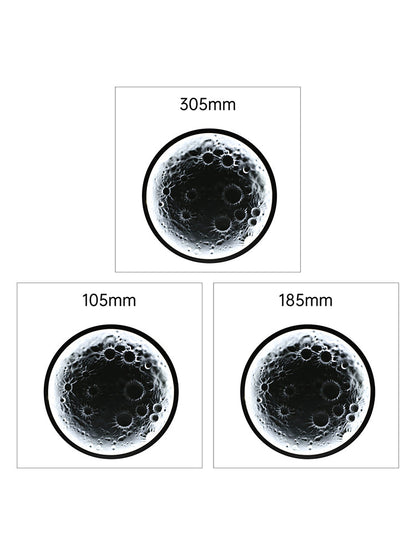 Lampada decorativa a forma di luna in rilievo per lunotto posteriore dell'auto