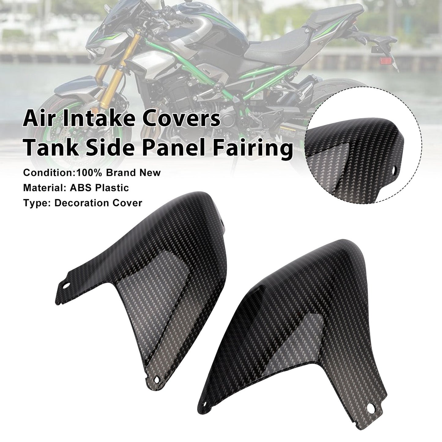 Coperture per presa d'aria, pannello laterale del serbatoio, carenatura per Kawasaki Z900 2025-2026