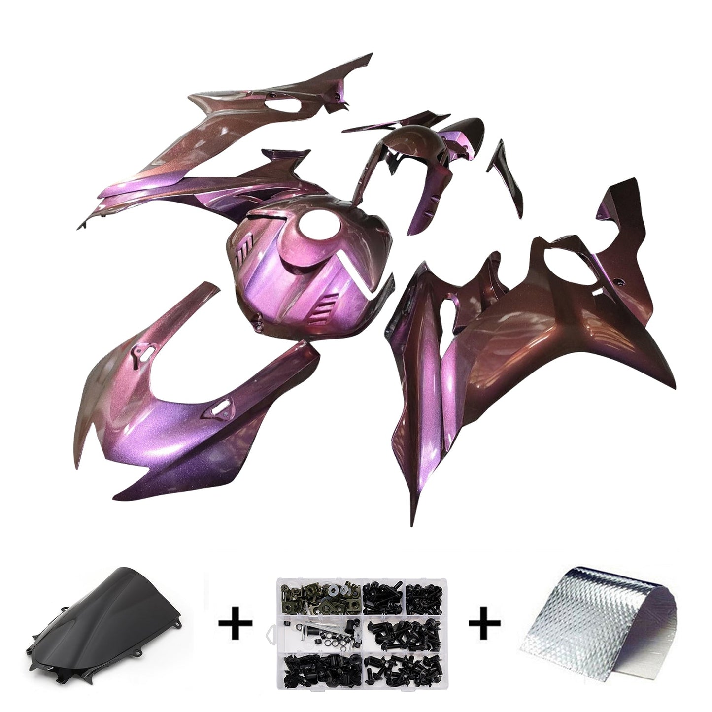 Kit carenatura iniezione in plastica ABS adatto per Yamaha YZF-R6 2017-2023
