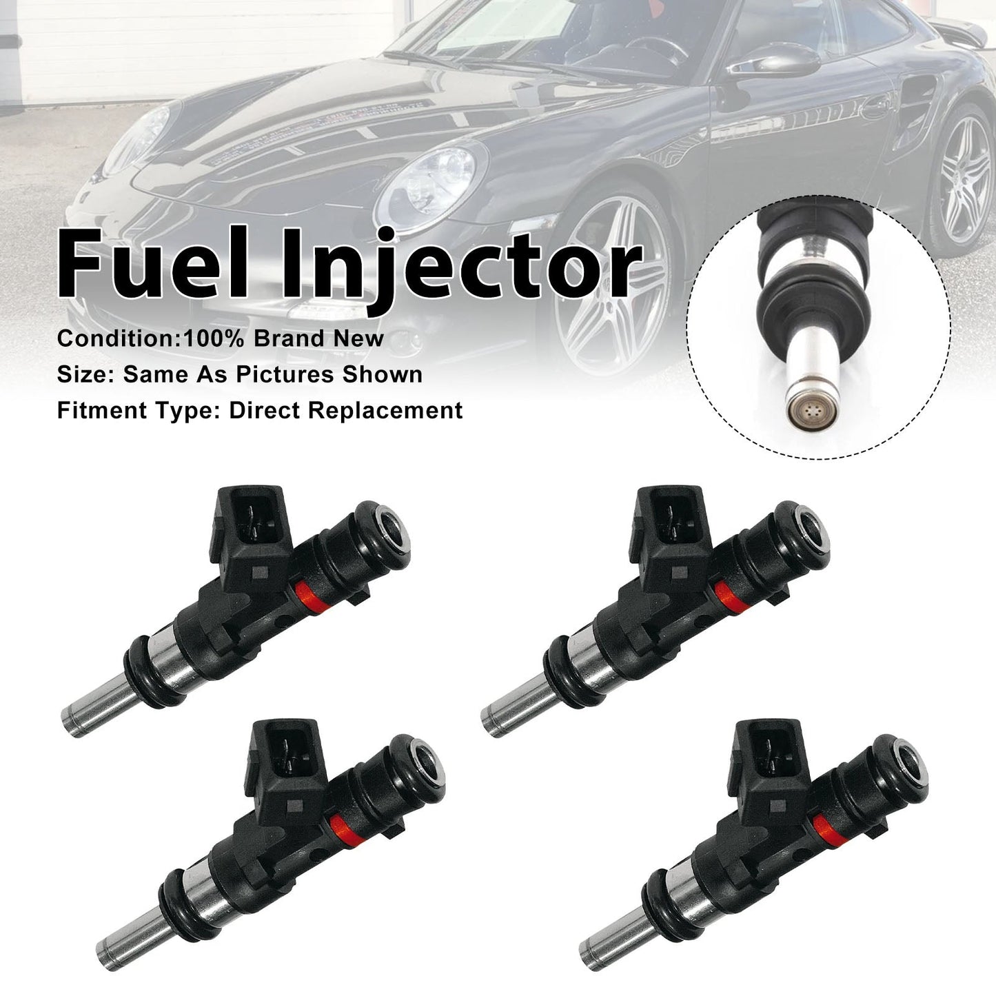 2006-2009 Per Porsche 911 997 3.6 Turbo 4 pezzi Iniettori di carburante 0280158123 99760513200
