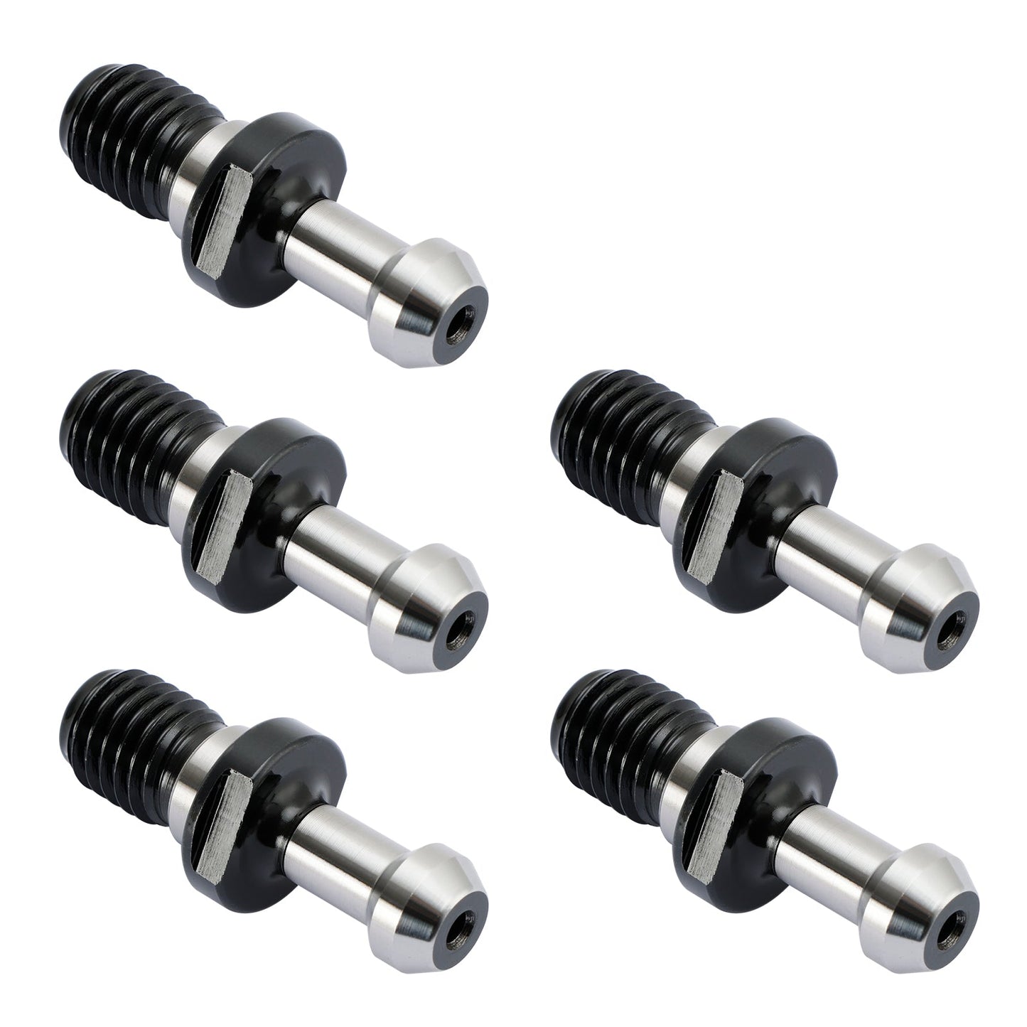 Manopola di ritenzione del perno di trazione a 45° CAT40 da 5 pezzi adatta per qualsiasi CNC Haas CAT40 argento