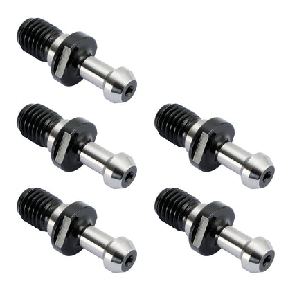 Manopola di ritenzione del perno di trazione a 45° CAT40 da 5 pezzi adatta per qualsiasi CNC Haas CAT40 argento