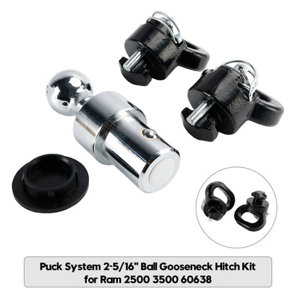 Kit attacco a collo di cigno a sfera con sistema Puck da 2-5/16" adatto per Ram 2500 3500 60638