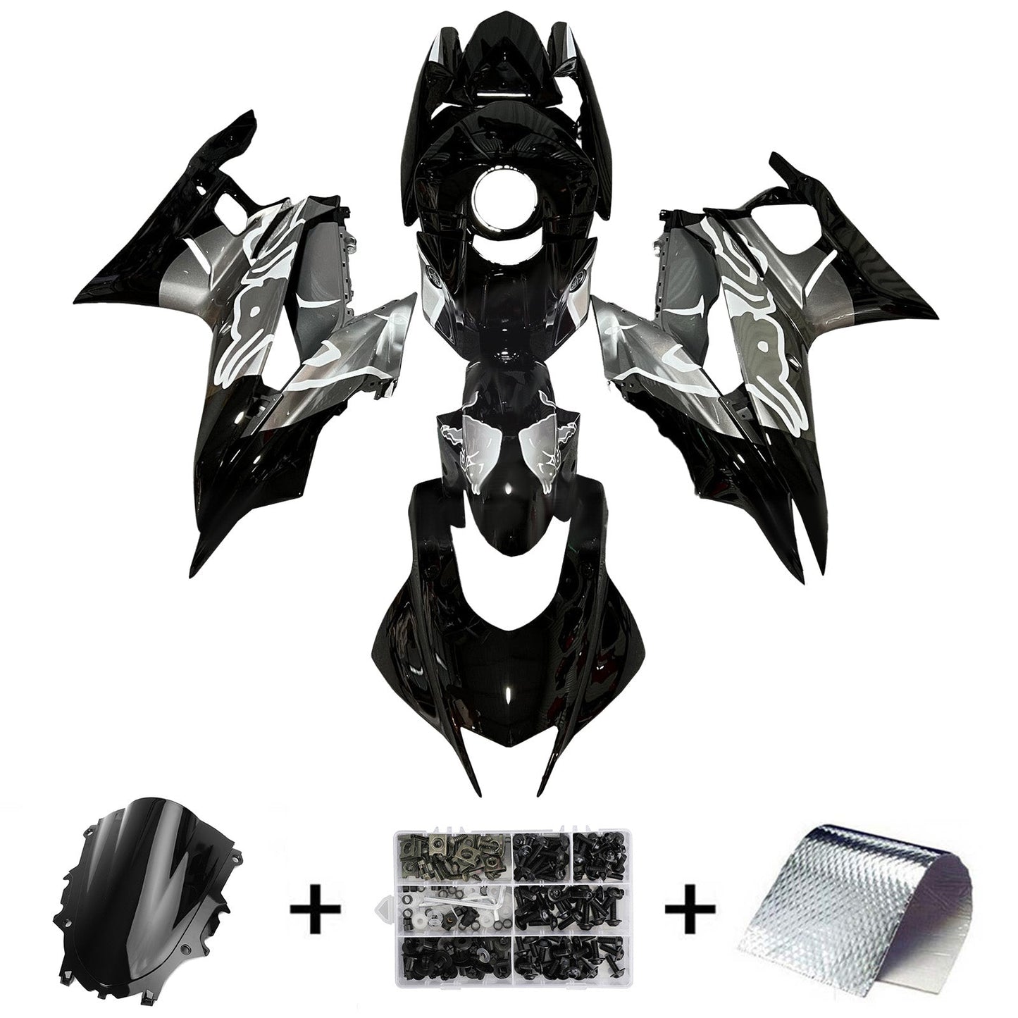 Kit carenatura iniezione in plastica ABS adatto per Yamaha YZF-R3 R25 2019-2021