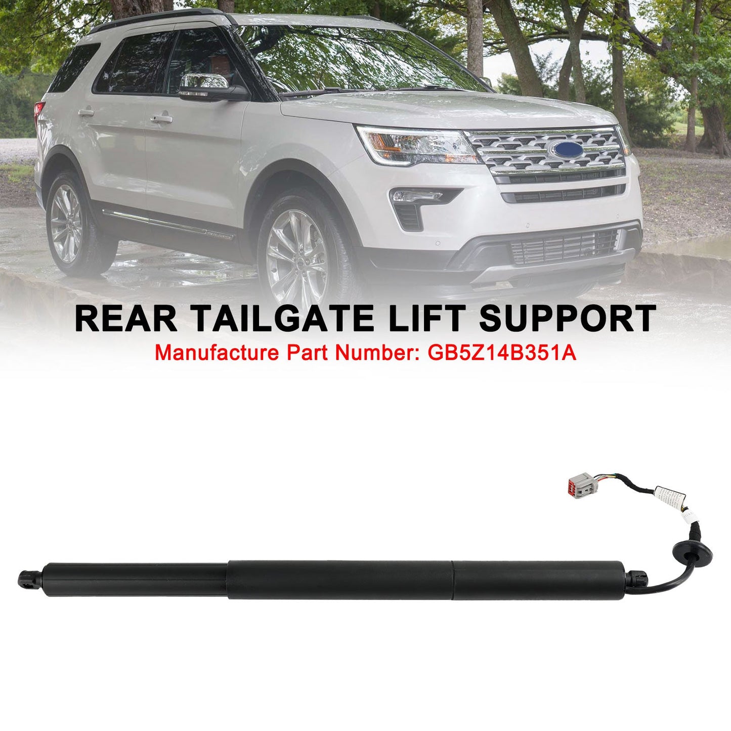 Supporto di sollevamento per portellone elettrico Ford Explorer Police Interceptor Utility 2016-2019 posteriore sinistro conducente GB5Z14B351A