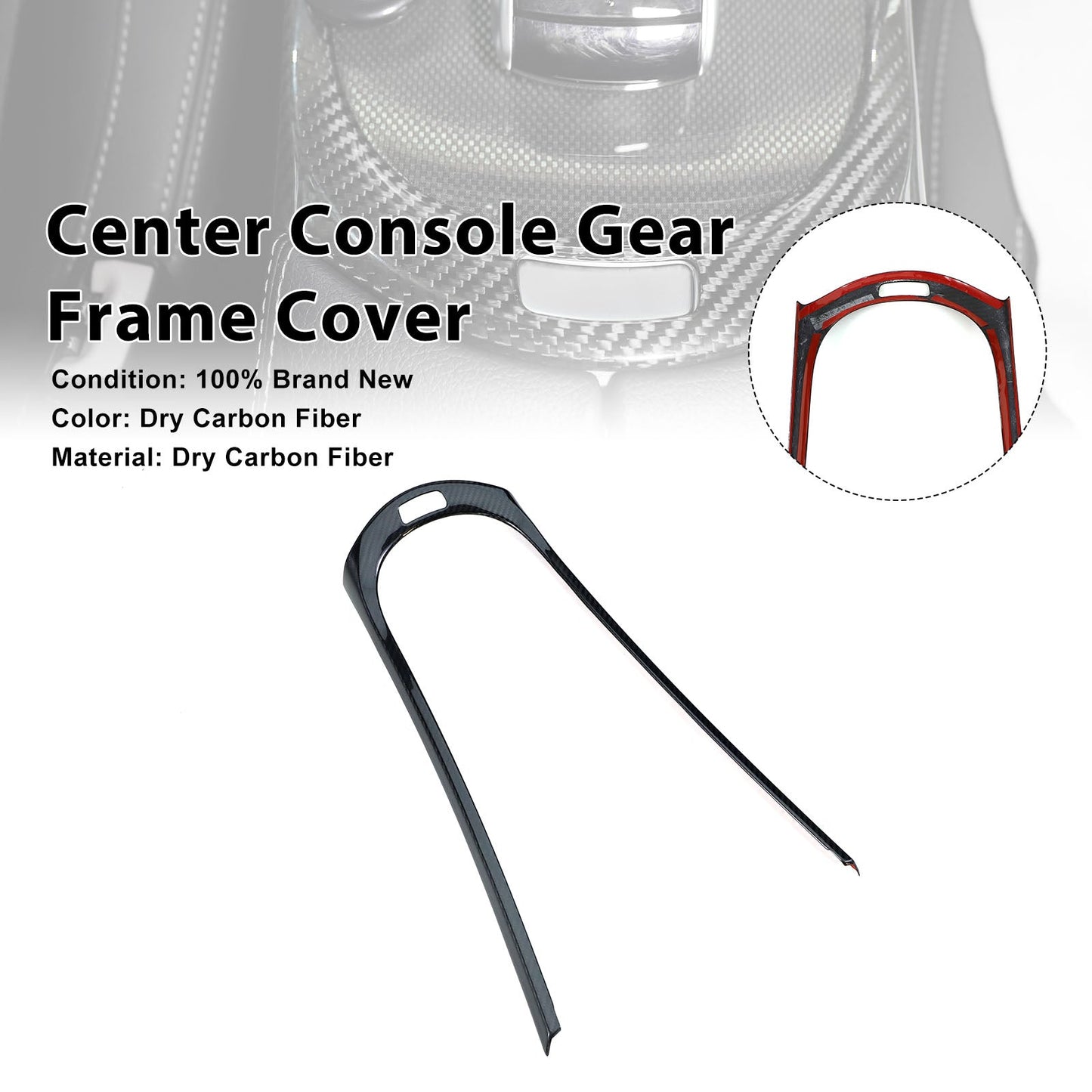 Copertura del telaio del cambio della console centrale in fibra di carbonio per Mercedes-Benz W464 W465 (2019-2026)