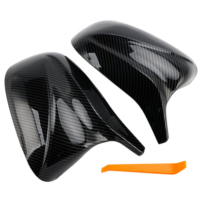 Copri specchietti retrovisori esterni in fibra di carbonio lucida per BMW x3/x4/ix3 2018-2022, 2 pezzi
