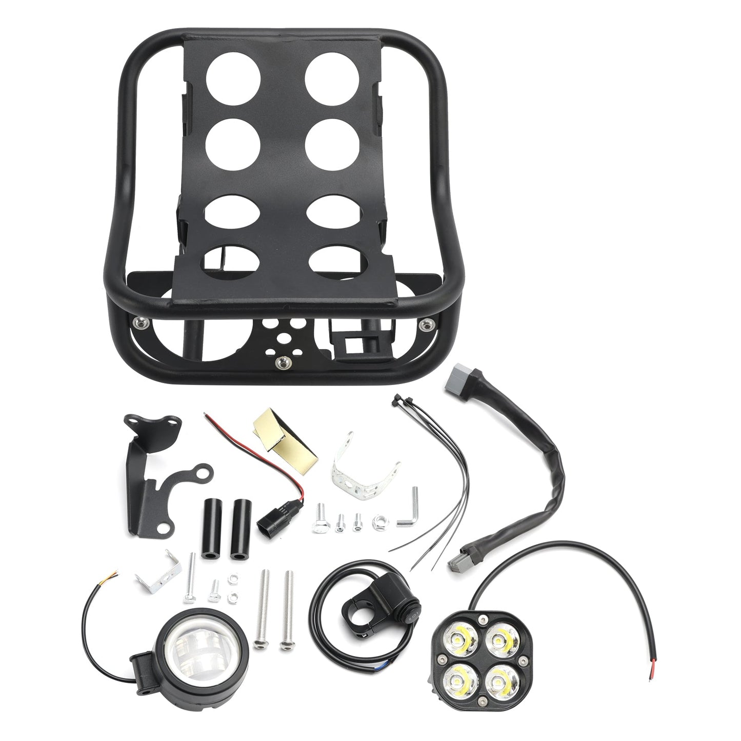 Kit doppio faro anteriore nero per portapacchi anteriore Honda CT125 Hunter Cub 2020-2023