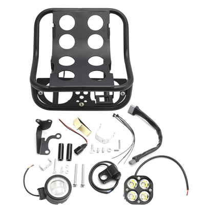 Kit doppio faro anteriore nero per portapacchi anteriore Honda CT125 Hunter Cub 2020-2023