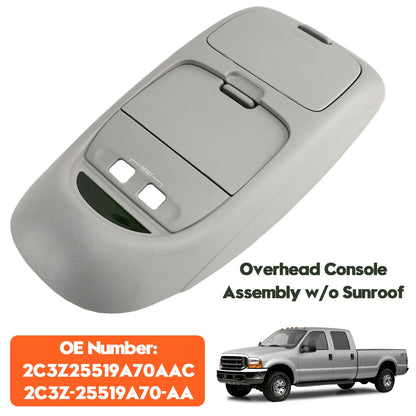 Console superiore Super Duty Ford F250 F-350 F-450 F-550 2002-2004 senza tettuccio apribile, grigia