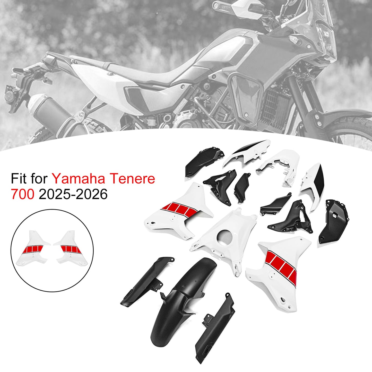 Kit di carene stampate a iniezione per Yamaha Tenere 700 T700S 2025-2026
