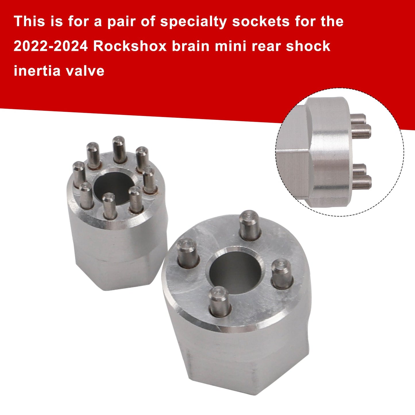 RockShox Brain Inertia Valve Tool 2022-2024 - Set di bussole per ammortizzatore Specialized MINI