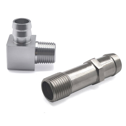 Raccordo per tubo flessibile del riscaldatore da 2 pezzi, pompa dell'acqua da 3/4"", aspirazione da 5/8"" per motori Chevy SBC V8