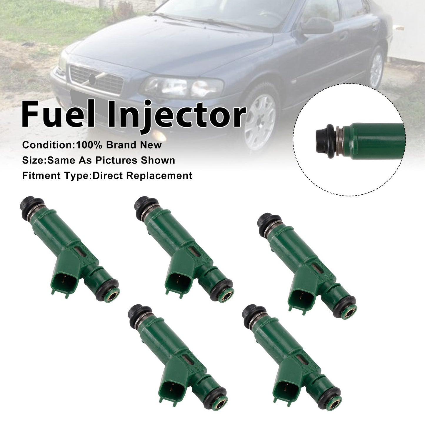 1999-2005 Per Volvo S60 2.4L 5 iniettori di carburante 9470229