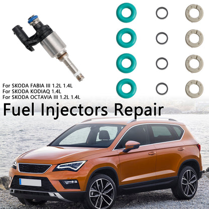 Kit di manutenzione iniettore carburante 4 pezzi O-ring 0261500354 per Audi, Skoda, 1,2 l, 1,4 l