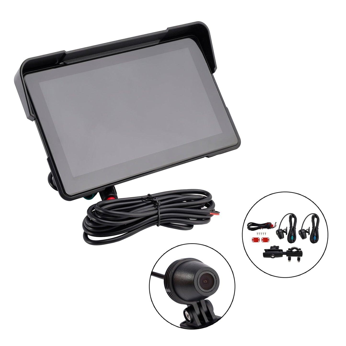 Motociclo CarPlay 7 pollici universale registrazione 1080P per scooter moto
