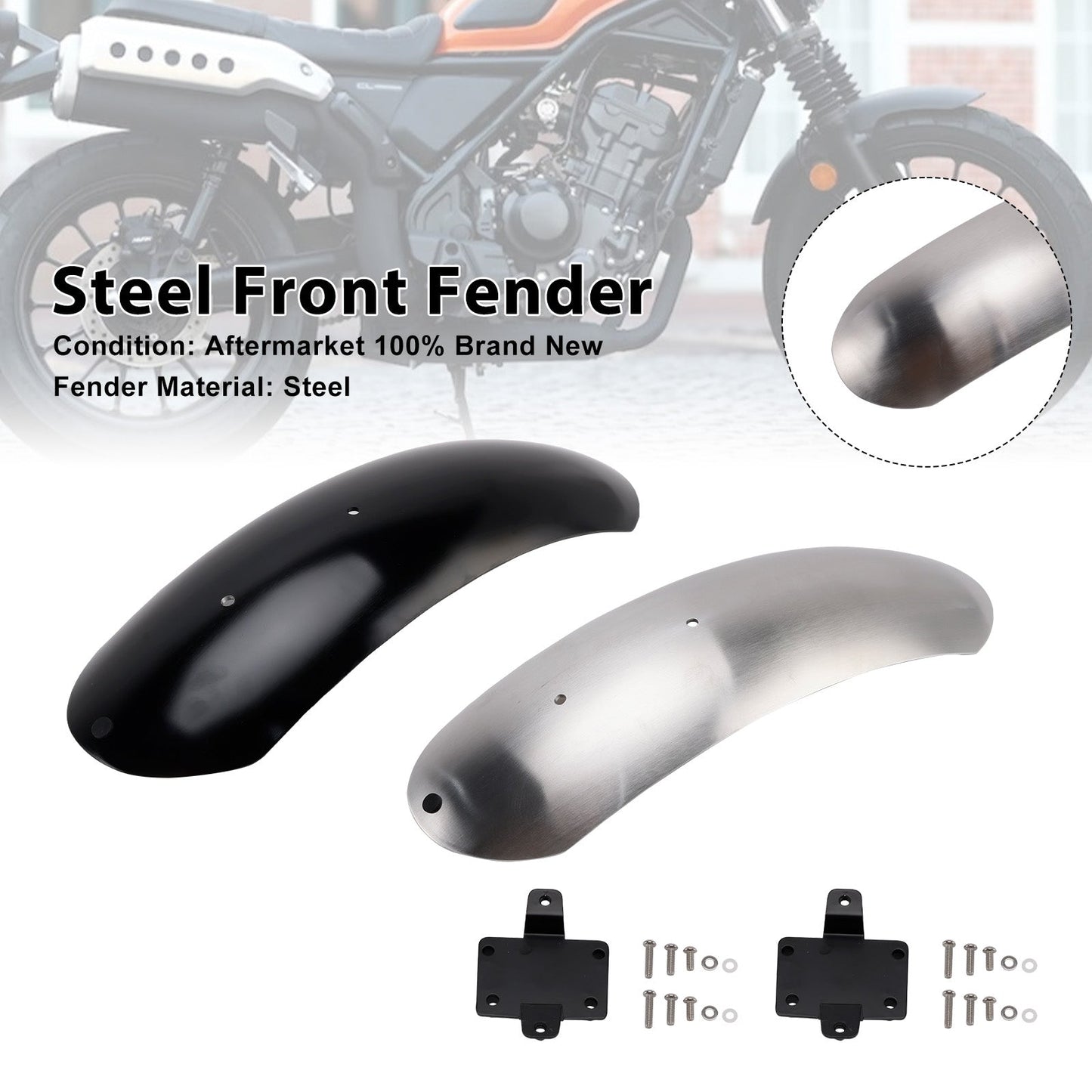 Parafango anteriore in acciaio HONDA CL250 CL300 CL500 SCL500 2023-2025
