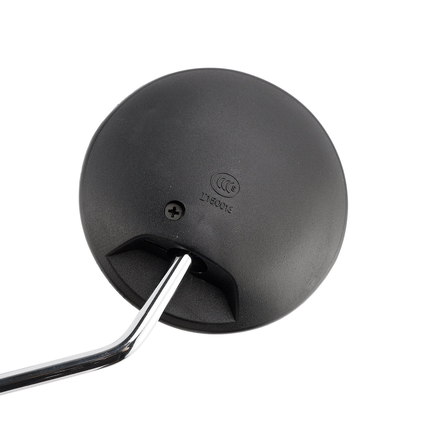 Specchio rotondo nero con braccio cromato da 8 mm per Honda NA/NC/NN/NQ/NX/PA/SE/TG50 C70