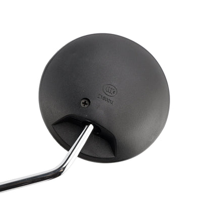 Specchio rotondo nero con braccio cromato da 8 mm per Honda NA/NC/NN/NQ/NX/PA/SE/TG50 C70