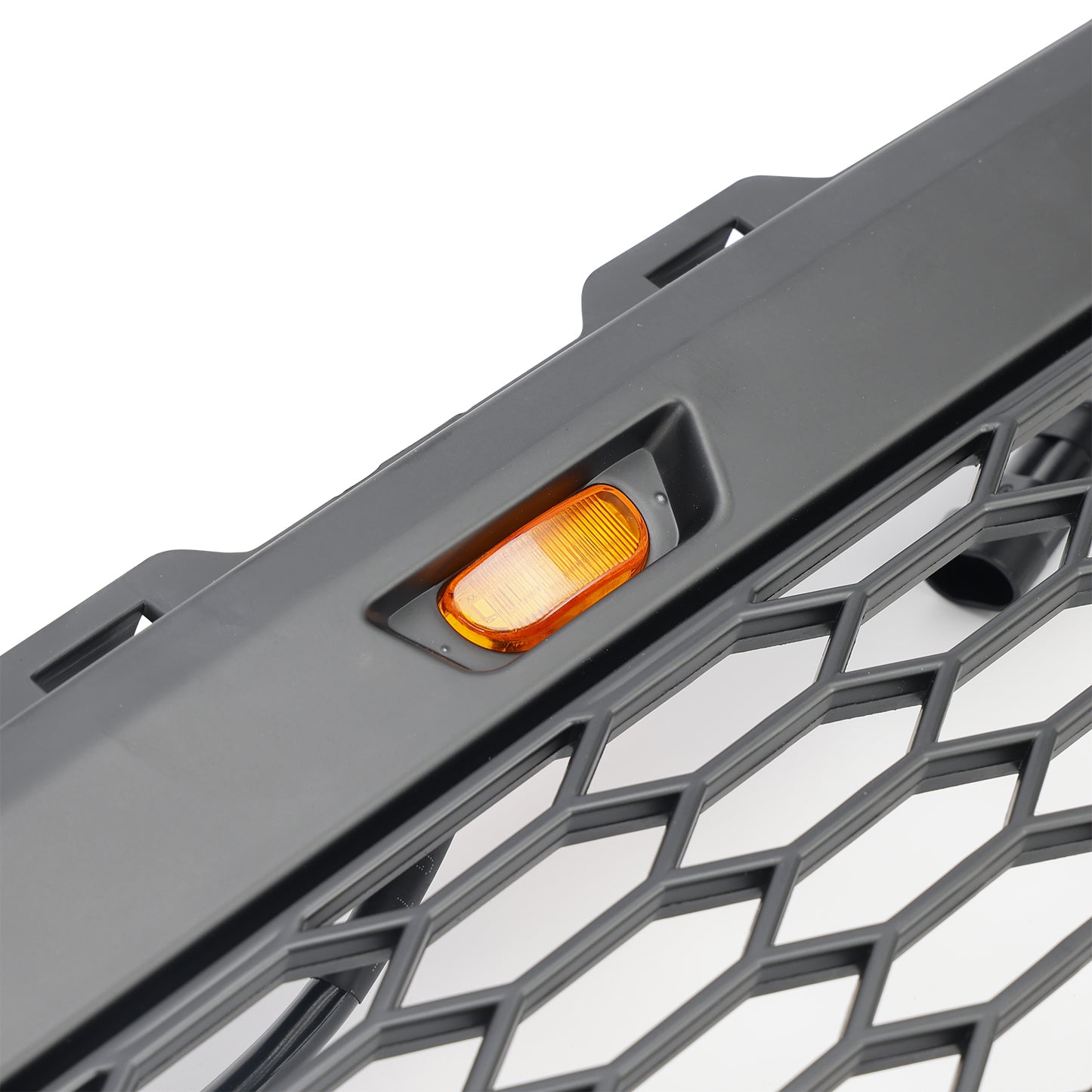 Griglia paraurti anteriore a nido d'ape nera opaca stile Raptor per Ford F150 1999-2003 con LED