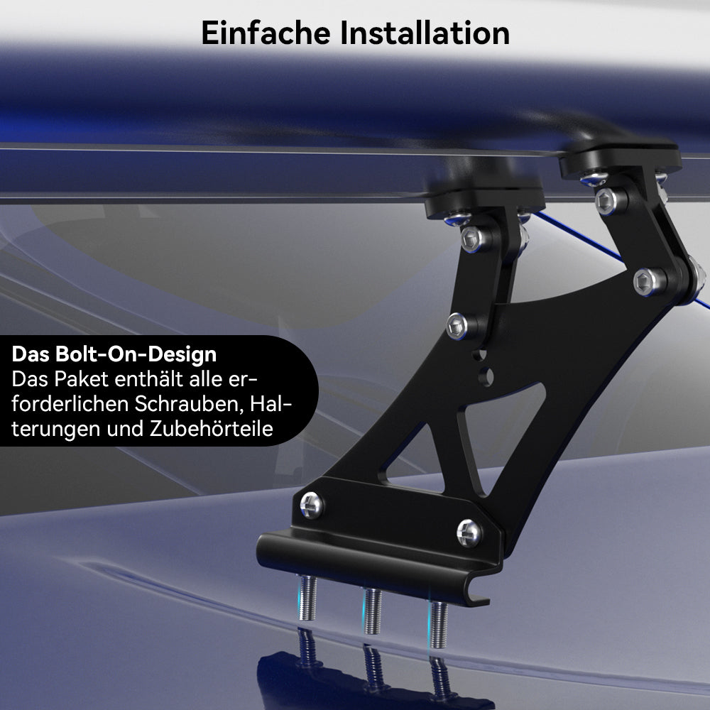 Spoiler da corsa per baule posteriore in alluminio leggero regolabile universale GT generico