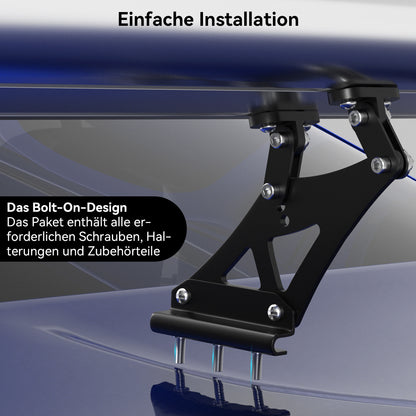 Spoiler da corsa per baule posteriore in alluminio leggero regolabile universale GT generico