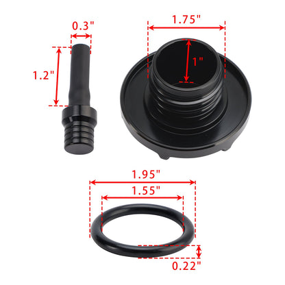 Tappo serbatoio benzina in alluminio con tubo di sfiato per Softail Low Rider S ST Touring