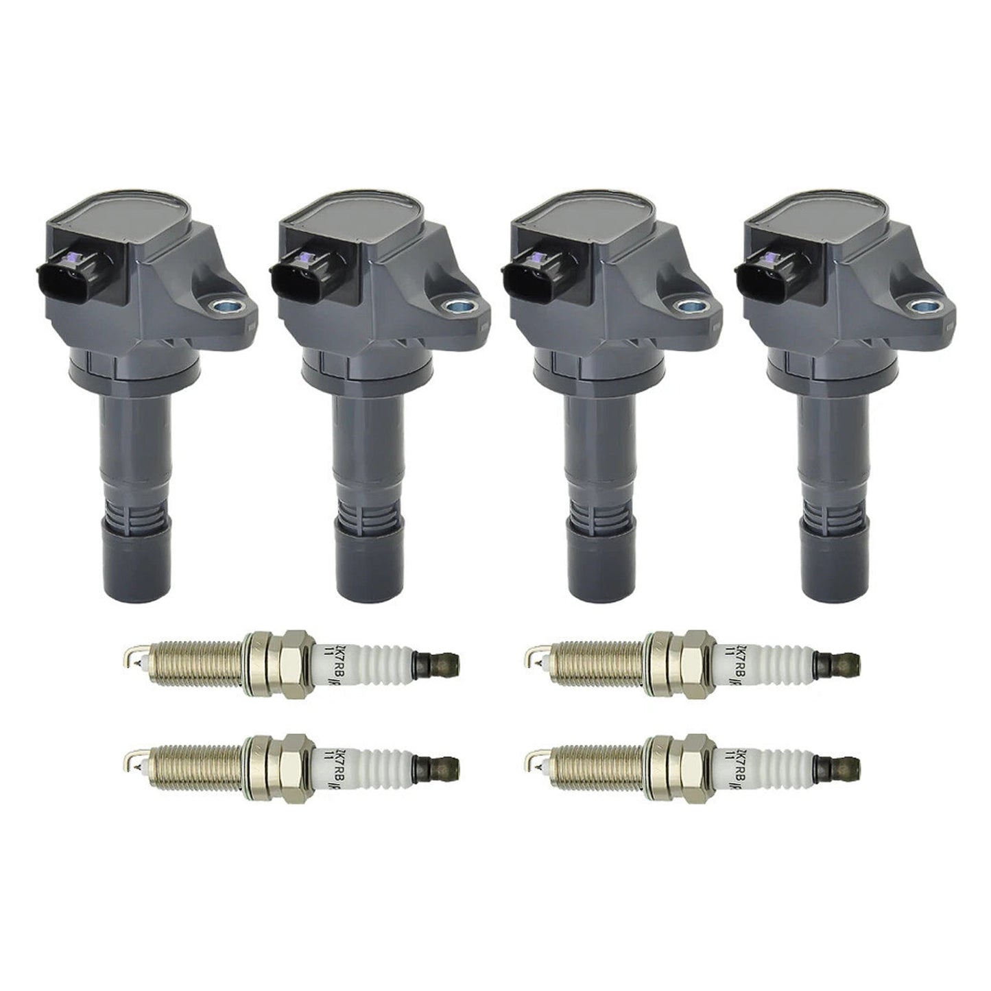 4x Bobina di accensione + 4x Candela UF672 per Acura ILX 2.0L Honda Civic HR-V 1.8L