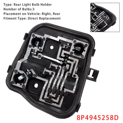 Supporto lampadina luce posteriore destra Audi A3 5 PORTE Sportback 2009-2013 8P4945258D