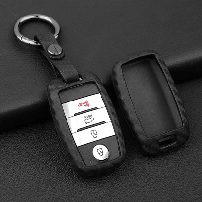 Custodia in pelle e silicone per chiave auto con fibbia per Kia