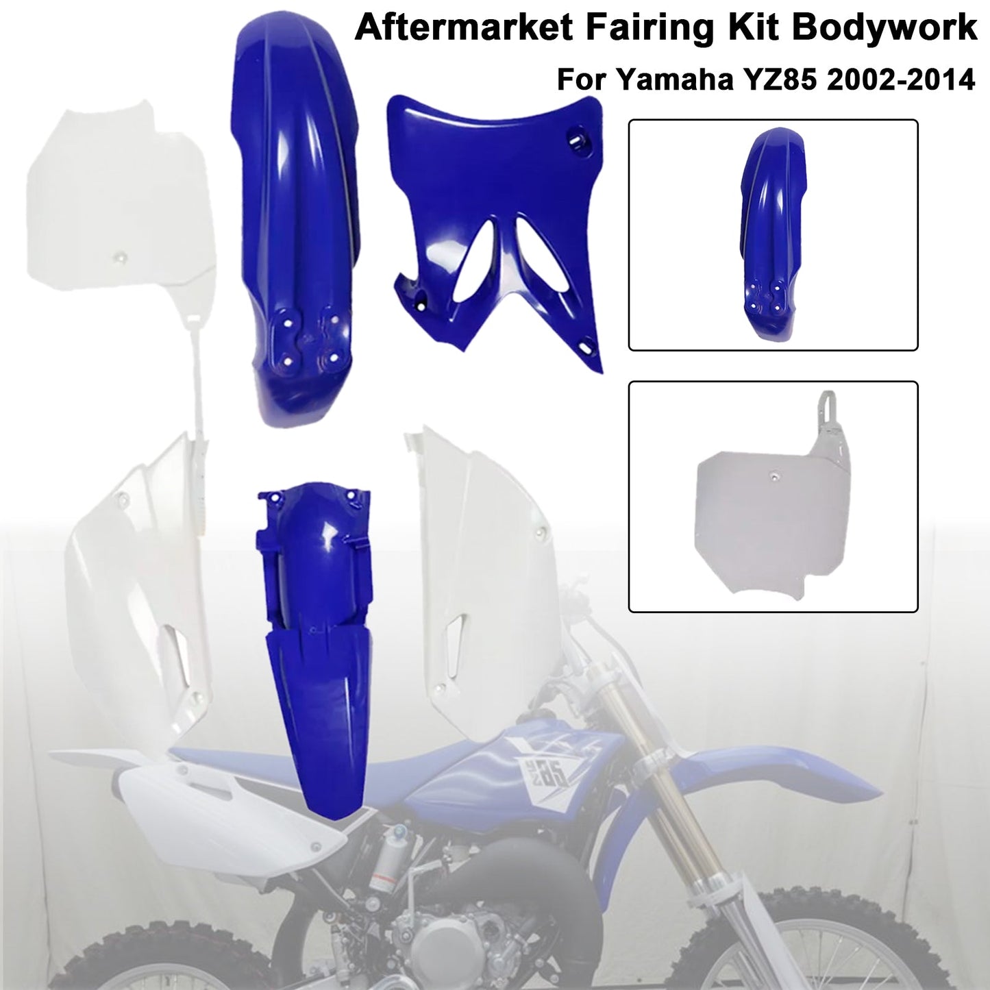 Kit di carenatura in plastica per parafango per Yamaha YZ85 2002-2014