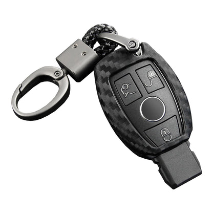 Custodia in silicone e pelle per chiave auto con fibbia per Mercedes-Benz