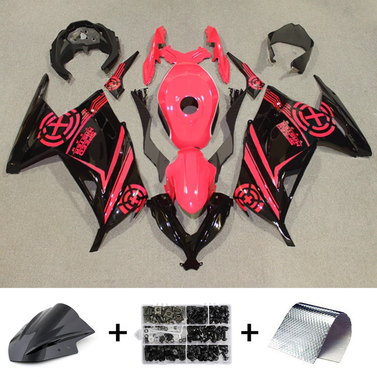 Kit carenatura iniezione in plastica ABS adatto per Kawasaki EX300 Ninja300 2013-2024