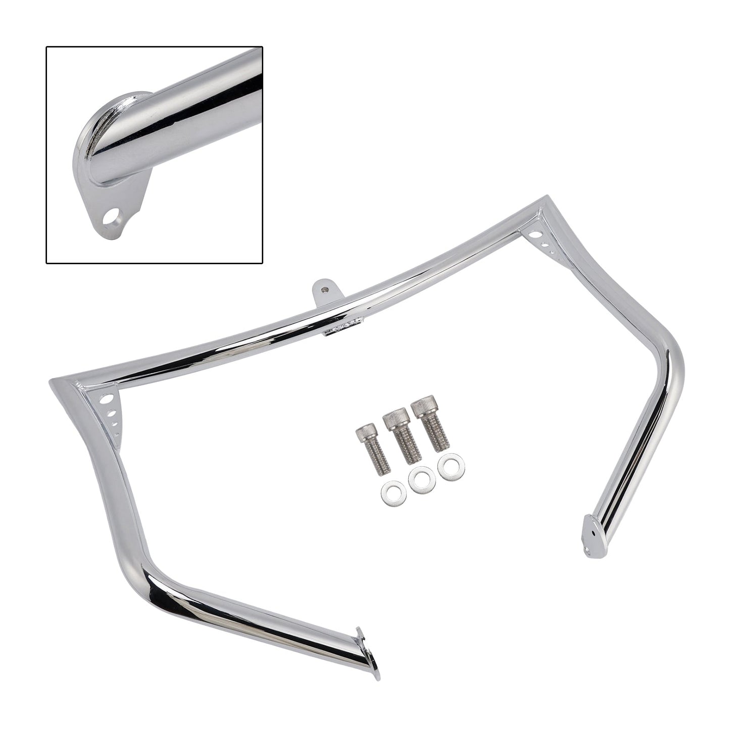 Protezione paraurti antiurto cromata per Touring Road King Custom FLHRS 2004-2007
