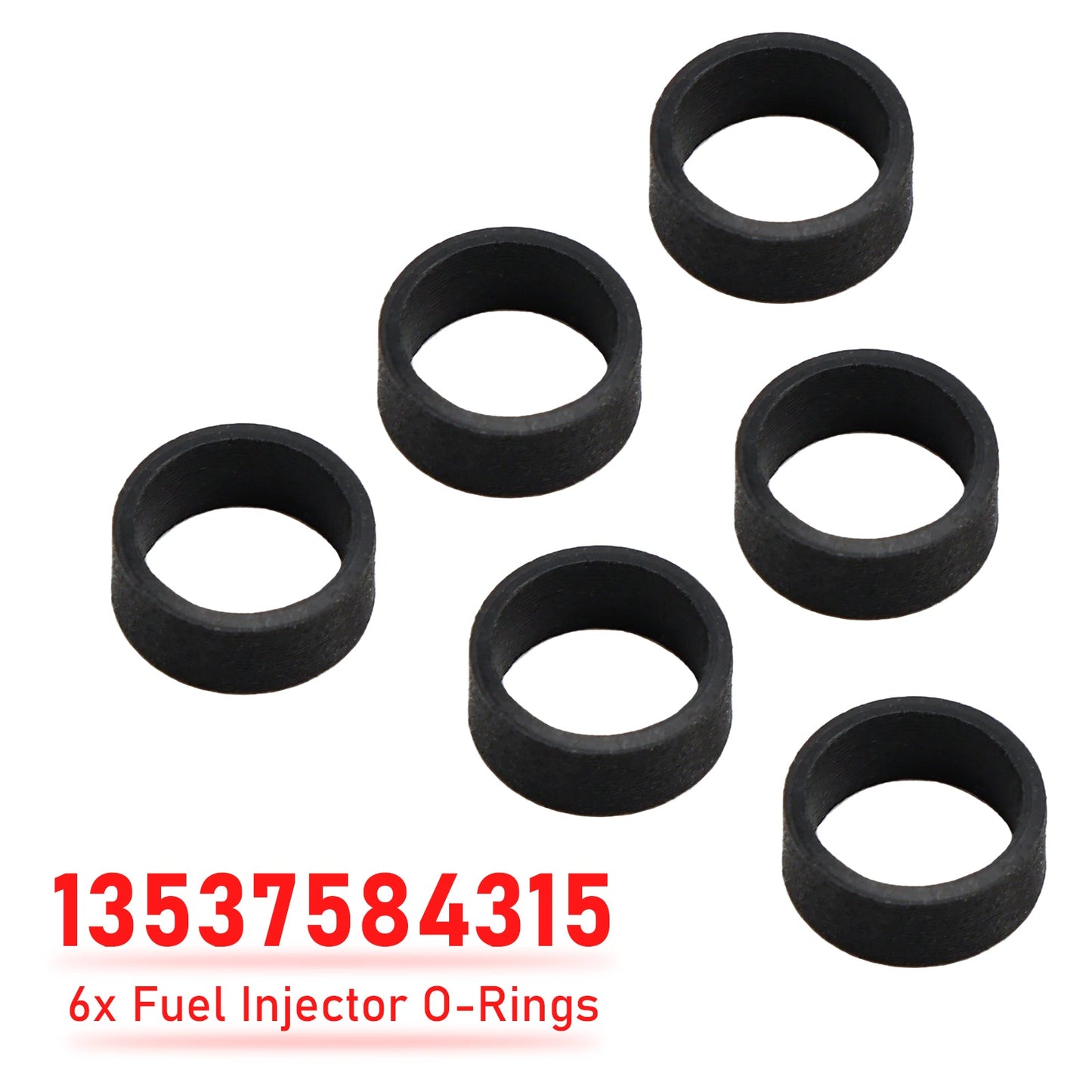6 O-ring per iniettori di carburante 13537584315 per BMW E88 E90 E92 E60 E70 F10