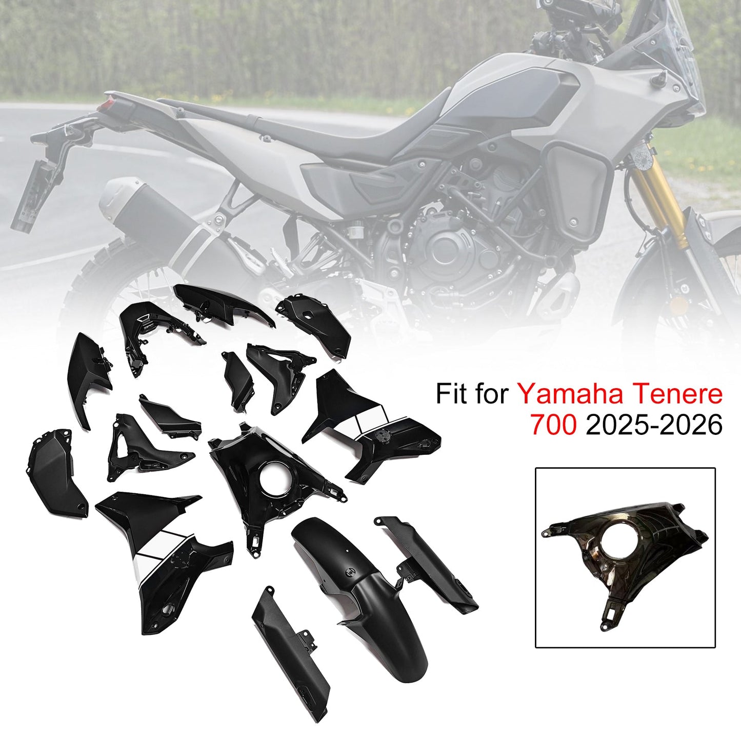Kit di carene stampate a iniezione per Yamaha Tenere 700 T700S 2025-2026