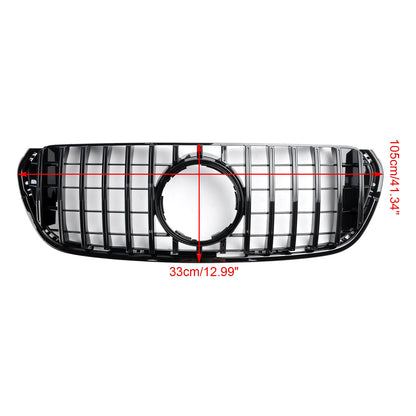 Per Mercedes Benz Classe X X470 2017-2019 Griglia paraurti anteriore nera
