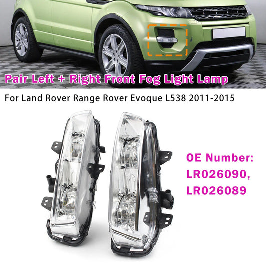 Coppia di fari fendinebbia anteriori sinistro e destro per Range Rover Evoque L538 2011-2015