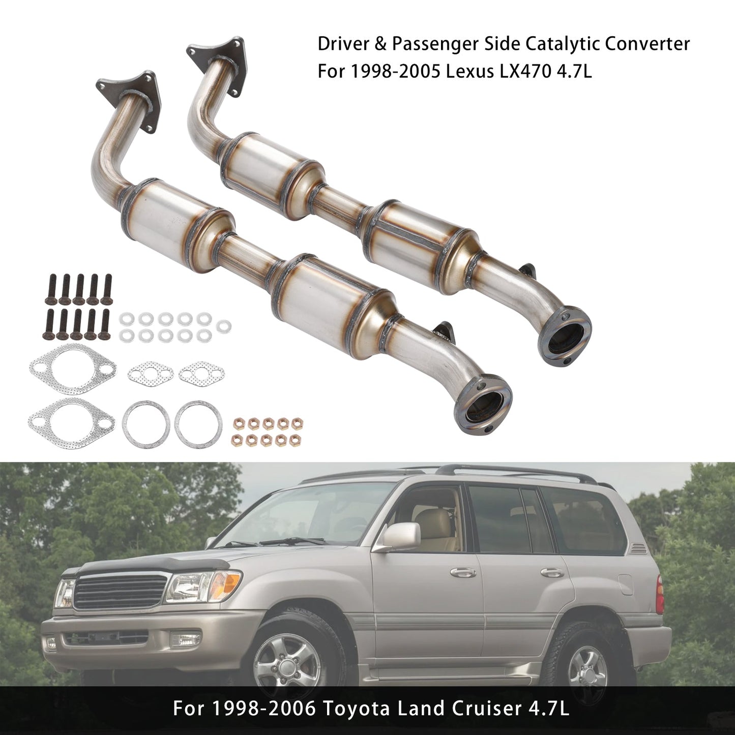 Convertitore catalitico lato conducente e passeggero Lexus LX470 4.7L 1998-2005 53436