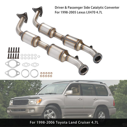 Convertitore catalitico lato conducente e passeggero per Lexus LX470 Toyota Land Cruiser 4.7L 98-06