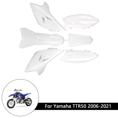 Kit plastiche per carrozzeria Yamaha TTR50 2006-2021, carenatura parafango anteriore e posteriore