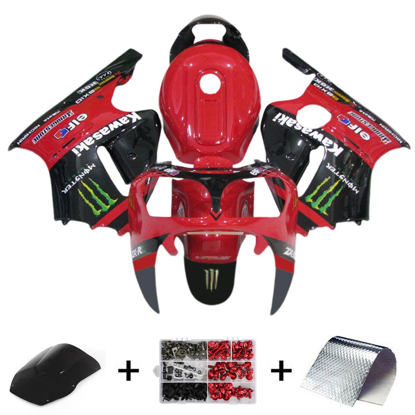 Kit carenatura iniezione Kawasaki ZX12R 2000-2001 Carrozzeria plastica ABS