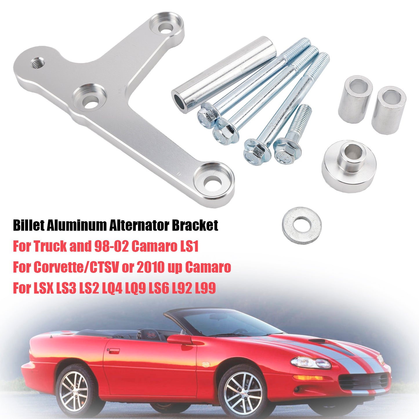 Staffa alternatore in alluminio billet per Camaro LS1 LSX LS3 1998-2002