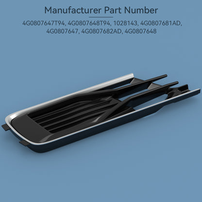 Audi A6 C7 2014-2018 2 pezzi griglia di copertura fendinebbia paraurti anteriore nera cromata