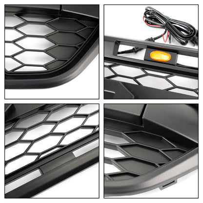 2467234 Griglia paraurti anteriore nera opaca a 3 LED Per 2018-2023 Ford Transit Custom Trail
