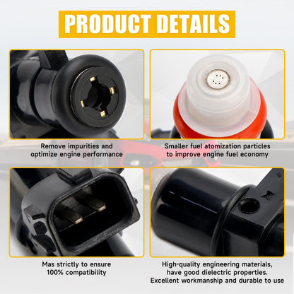 Iniettori di carburante abbinati al flusso 1PCS adatti a Honda Civic 2006-2011 1.8L 16450-RNA-A01 Generico