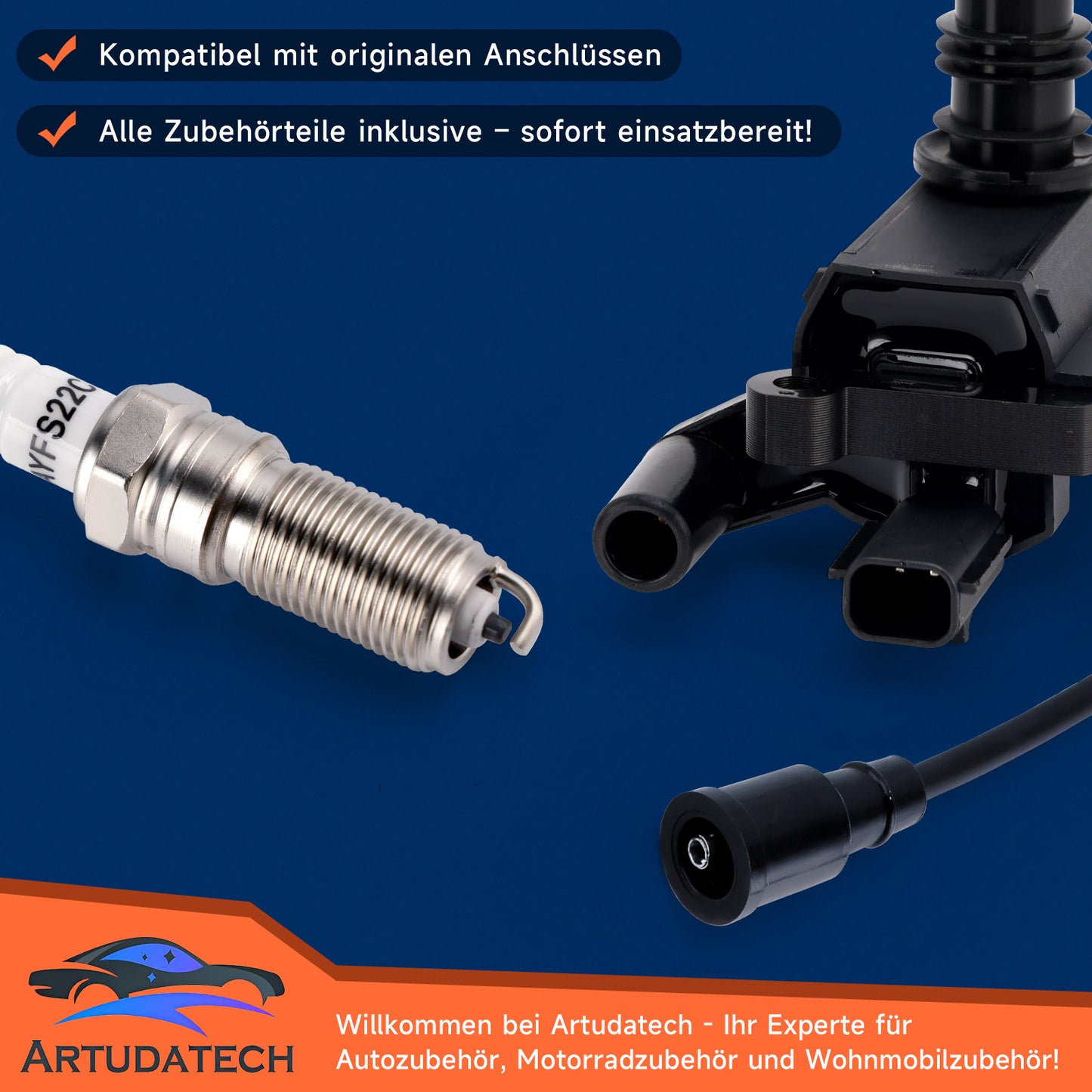 Dodge Ram 1500 2500 3500 5.7L V8 UF378 Bobina di accensione+Candela+Set cavi